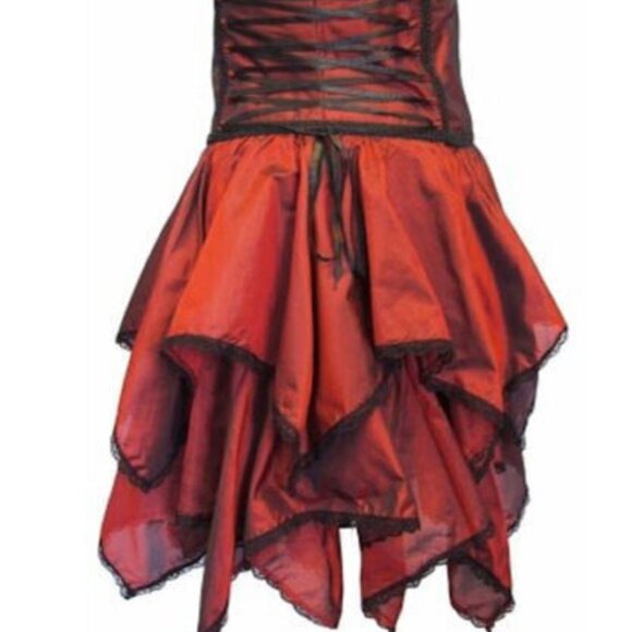 Jordash Dark Star Skirt Black Goth Poly Silk One Size - Picture 4 of 5